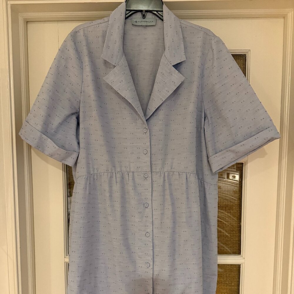 Tuckernuck Swiss Dot Royal Shirt Dress